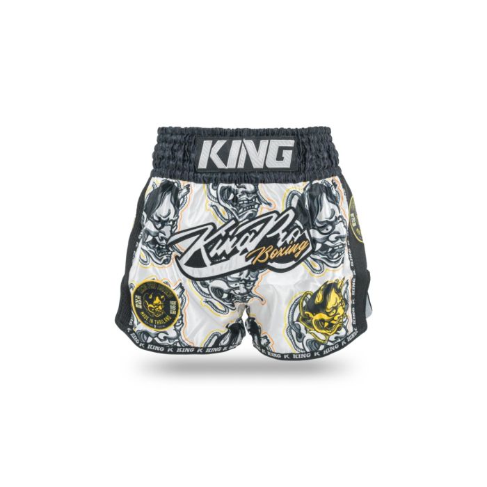 King Pro Boxing White Demon Muaythai Trunks 